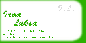 irma luksa business card